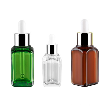 20ml 30ml 40ml empty square plastic serum bottles in stock new design ready to ship acrylic dropper bottles for essence oil